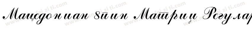 Macedonian 8pin Matrix Regular字体转换